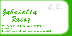 gabriella raisz business card